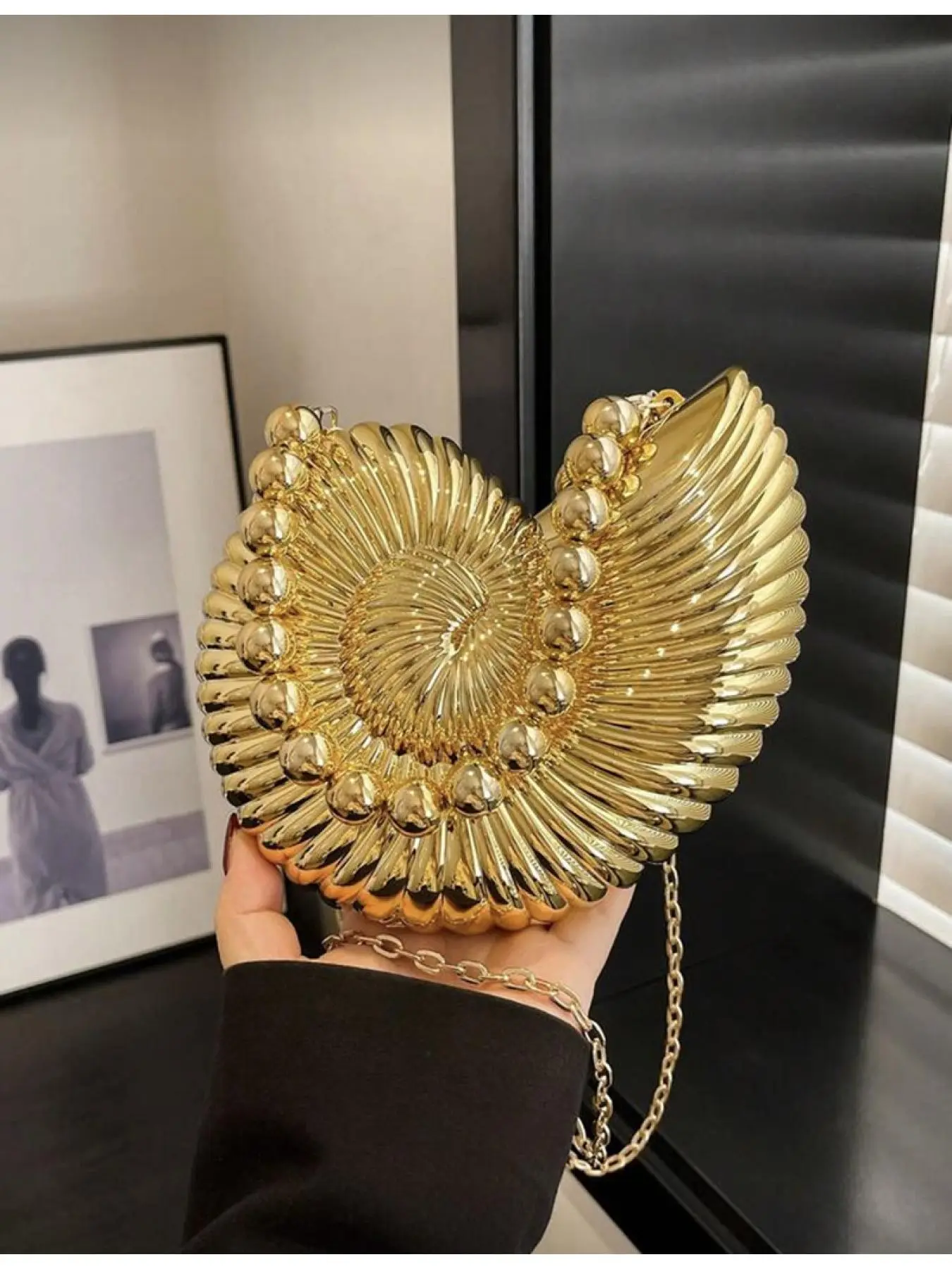 2026 Conch Shape Crossbody Bag Detachable Strap Fashion Lipstick Pocket Elegant Evening Party Travel Bag for Women