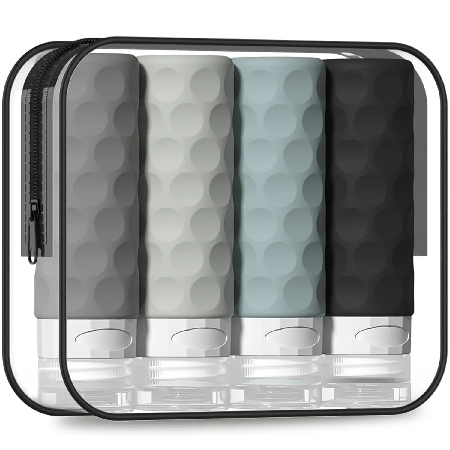 Travel Bottles for Toiletries,  Travel Size Containers | Polka-Dot  TSA Approved   Leak Proof Refillable Squeezable Shampoo And Conditioner Bottles