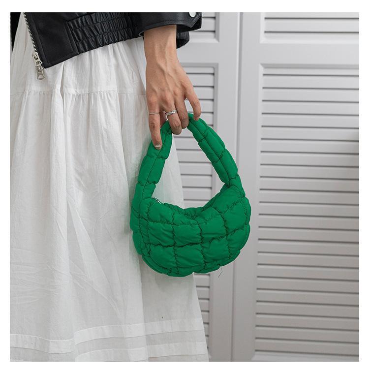 Fashion Quilted Shoulder Bags for Women Handbag Mini Cloud Pleated Bags Puffer Dumpling Bag Luxury Tote