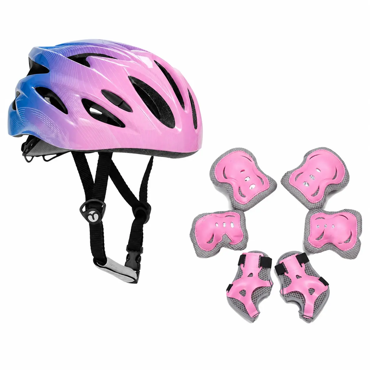 Premium 7-Piece Kids Skate & Ride Safety Gear Set — Adjustable Knee and Elbow Pads, Certified Bicycle Helmet, Wrist Guards, and Breathable Mesh Padding for Roller Skating, Balance Bikes, Scooters, and Skateboarding
