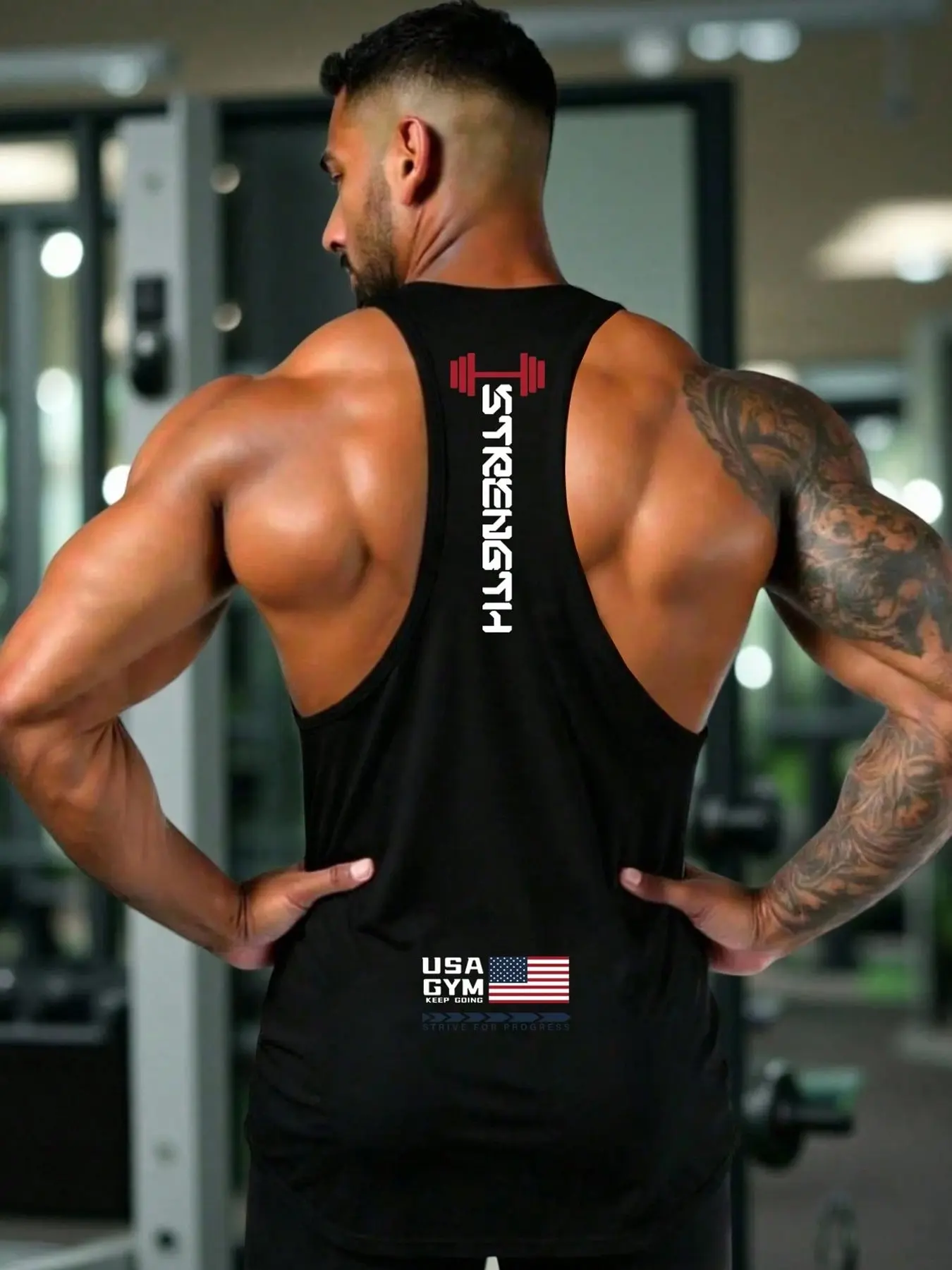 Men's Muscle Gym Stringer Tank Top Breathable athletic muscle shirt, Athletic Fitness Clothes, versatile for both workout training and daily street styling. Slim-fit bodybuilding vest, Sports Fitness Vest Gym Apparel
