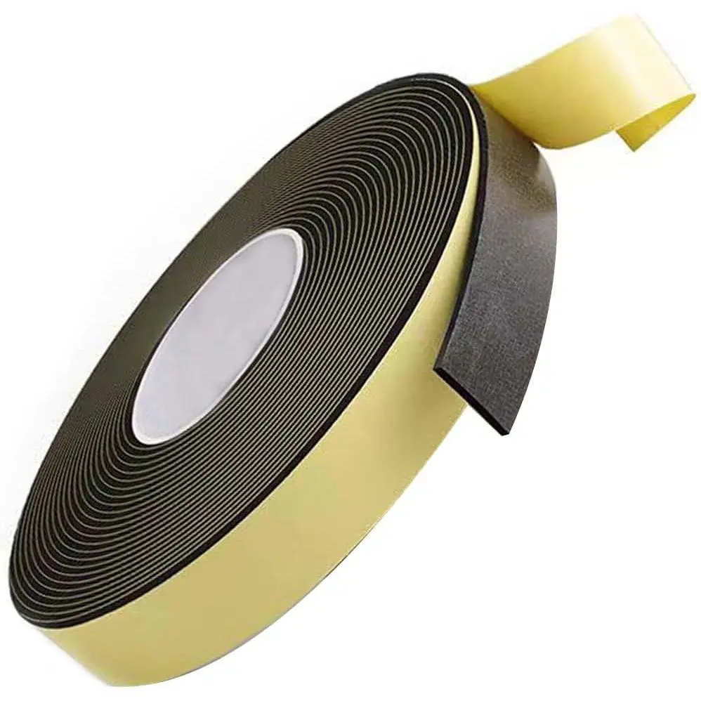 High Density  Tape  Sealing Strip, Single-Sided Adhesive EVA Self Adhesive Weather Strip for Insulating Door Frame, Window, Air Conditioner (0.6in X 32.8Ft,1/8 in Thick)