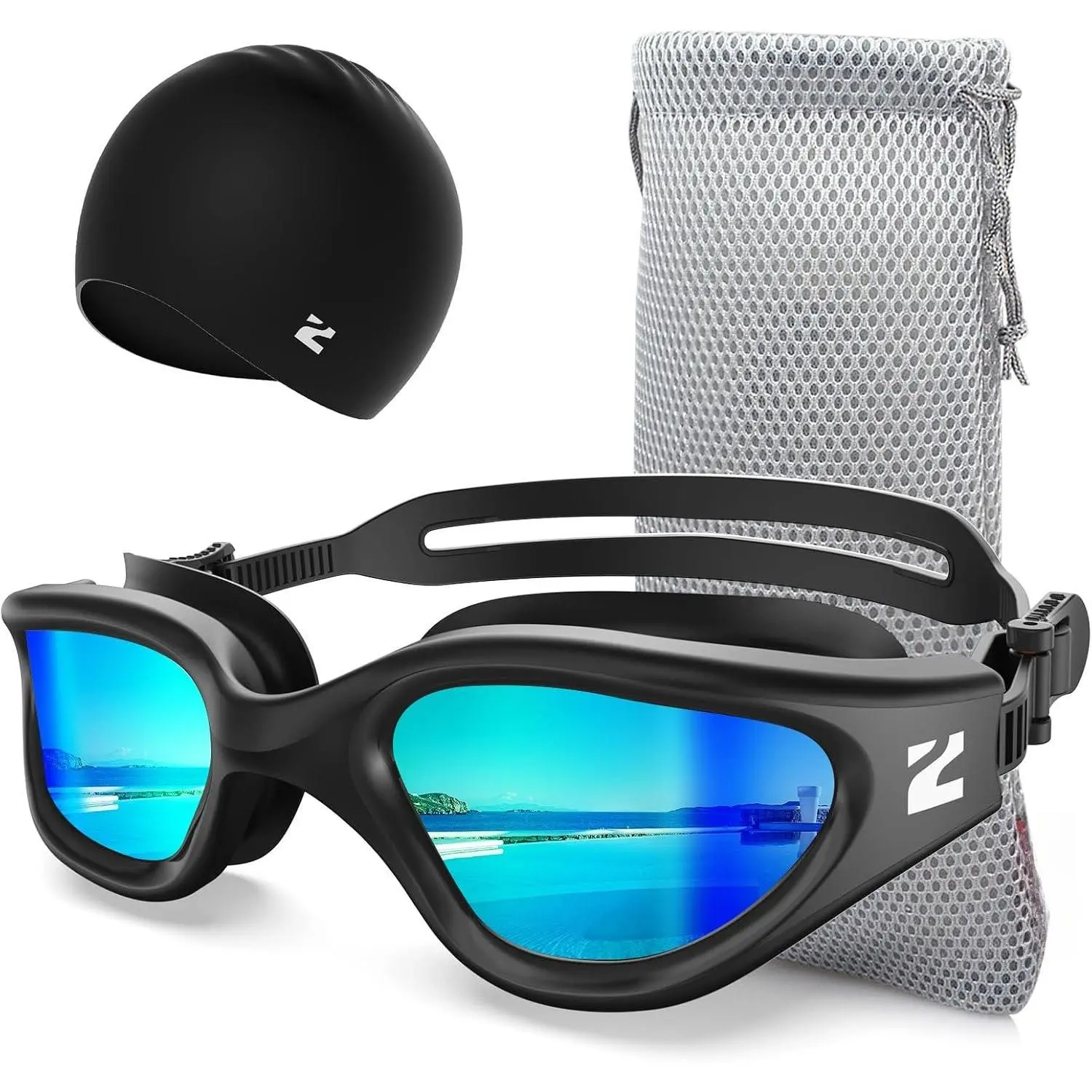 Swim Goggles Adult, G1 Air Anti-Fog UV Protection, Leakproof Comfortable Fit for Adult Men Women, Includes Swim Cap
