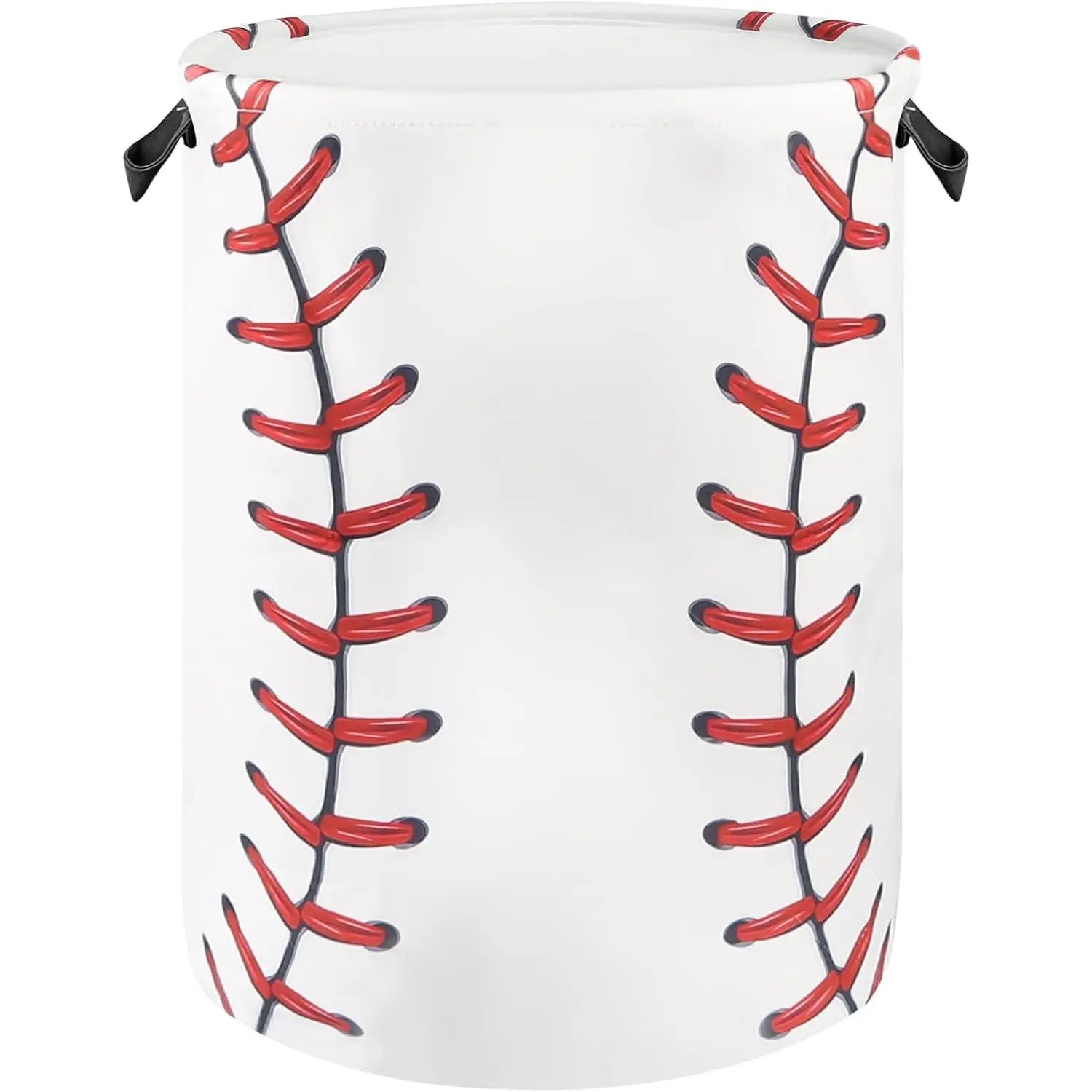 Baseball Laundry Basket for Boys Room Decor, Kids Nursery Hamper Gift for Bathroom Bedroom Sports Room Accessories, Teens Stuff Storage Bin, 17.71"x13.77"