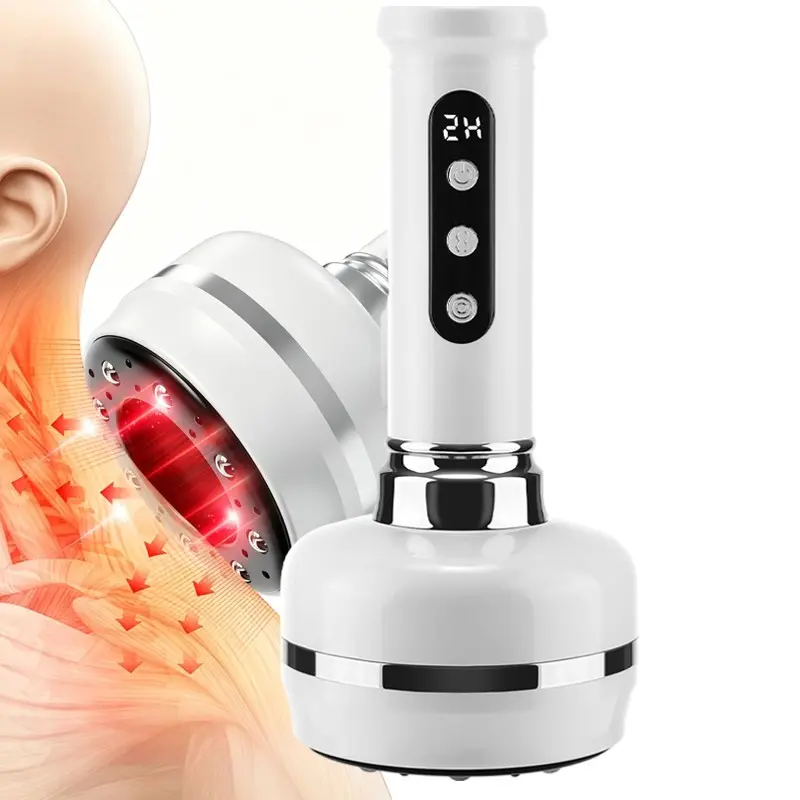 Negative Pressure Body Cupping Device Heating Gua Sha Instrument, 30 Levels Deep Meridian Relax, Lymph Drainage Massage Device, For Back Waist Leg