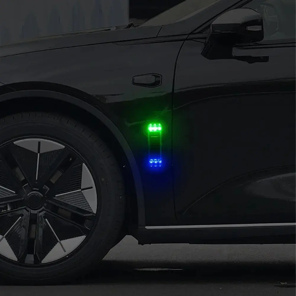 Solar Warning Light Car Rear Collision Prevention Strobe Light Night Motorcycle Electric Vehicle Bicycle LED Tail Flashing Light