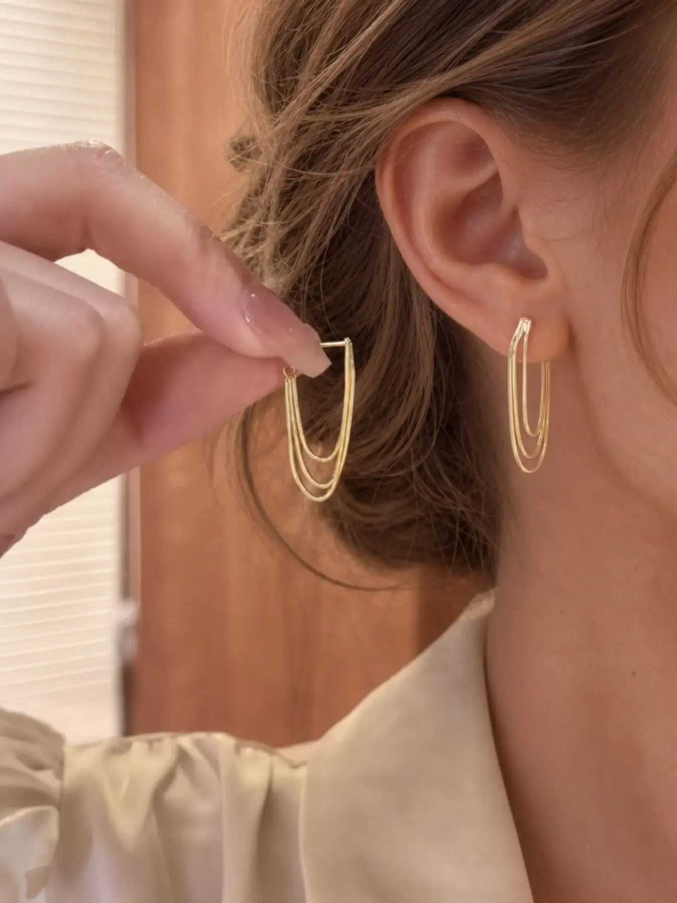 Metal Chain Earrings, European and American Style, Long Fashionable Earrings for Women and Girls, Perfect for Travel, Wedding, Party, Birthday, Christmas Gift