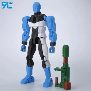 9L3D Lucky13 Moller Twins Heroes Action Figure Dummy13 With Machinegun T13 Multi-Jointed 3D Printed Collectible Toys Titan13
