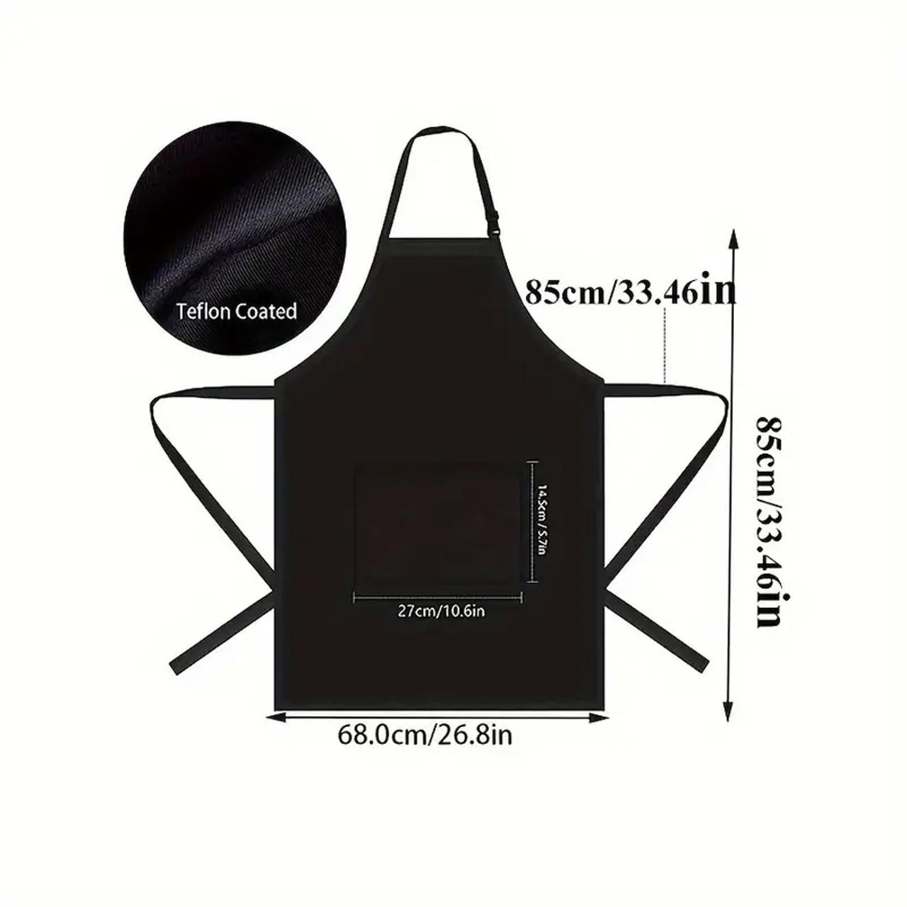 Adjustable Strap Waterproof & Oil-proof Apron with Pocket, Minimalist Kitchen Apron, Cooking Apron, Oil Resistant Apron, Kitchen Accessories for Men & Women