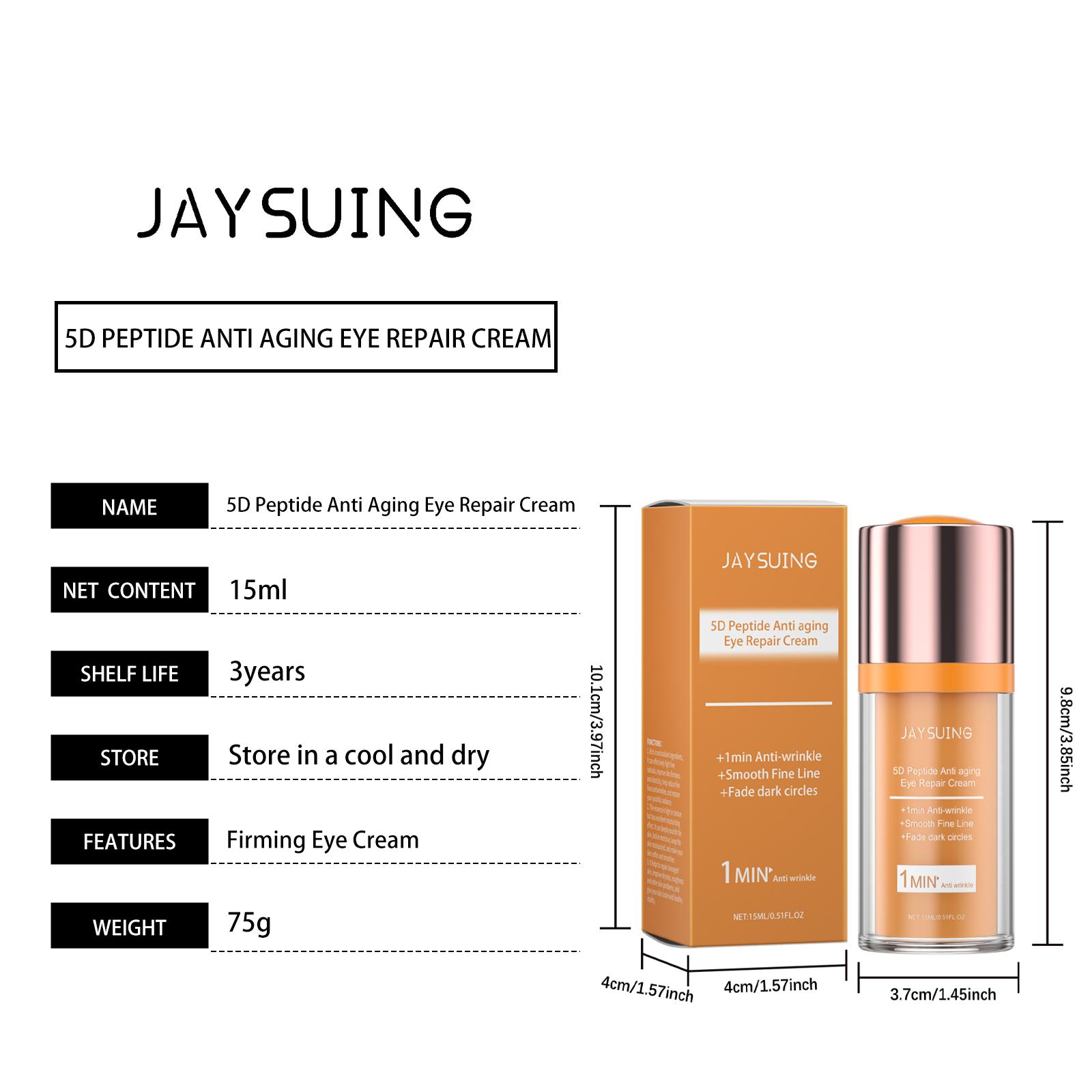 2 Bottles 15ml Eye Repair Cream Hydrating Moisturizing Eye Cream Nourish Firm Eye Area Smooth Fine Lines Anti Dark Circles Under Eye Treatment Daily Skincare Essential For All Skin Types