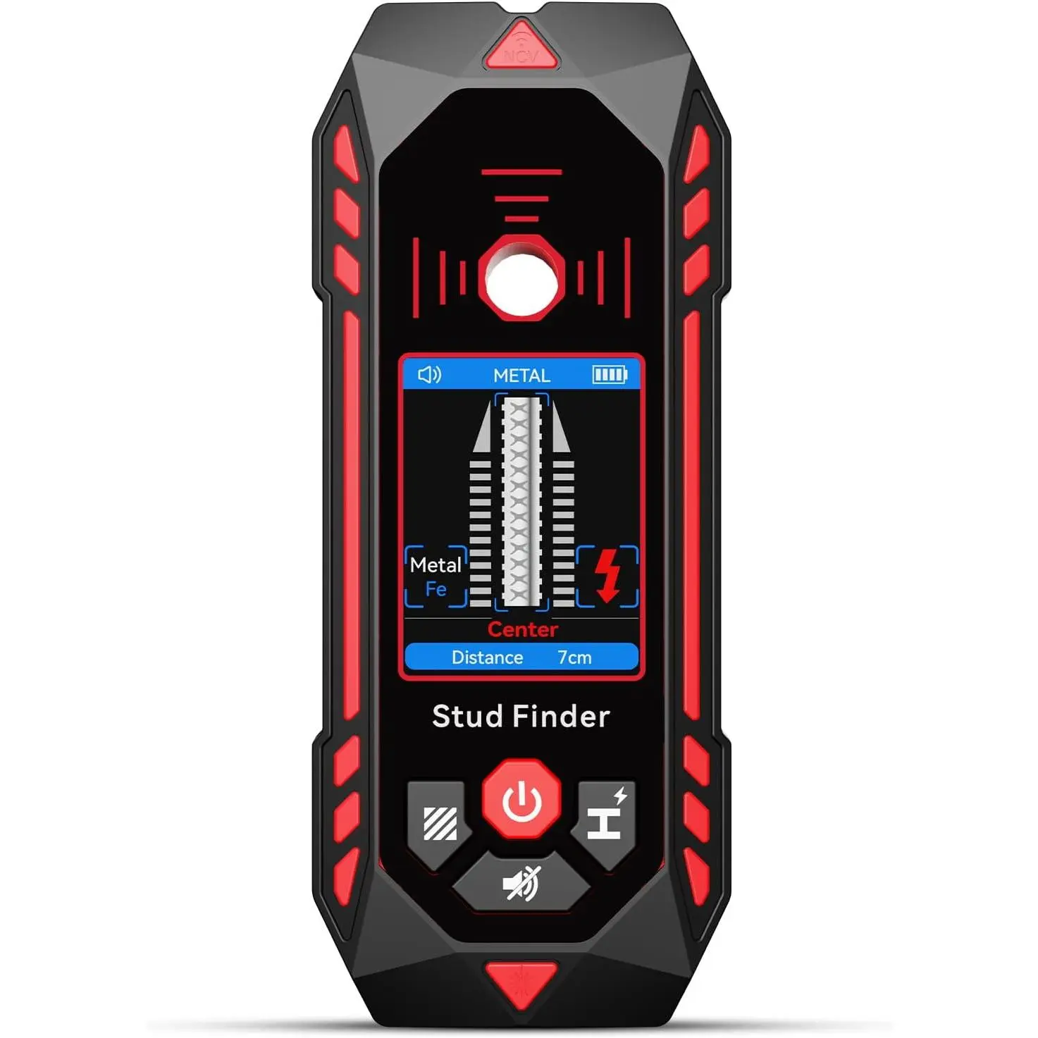 Stud Finder, Wall Detector with Adjustable Sensitivity | LCD Display,Positioning Hole,Center and  of  AC Wire Metal Studs Joist Pipe,Depth Scan,Rechargeable