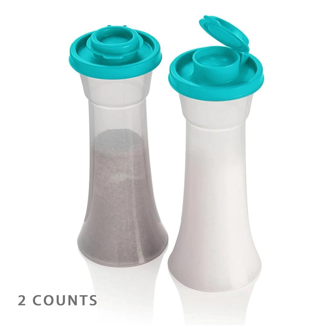 Salt & Pepper Shaker Set, 2 Counts/set Large Plastic Salt & Pepper Shakers with Lids, Moisture-Proof Seasoning Bottles for Home Kitchen and Restaurant, Salt Pepper Shakers