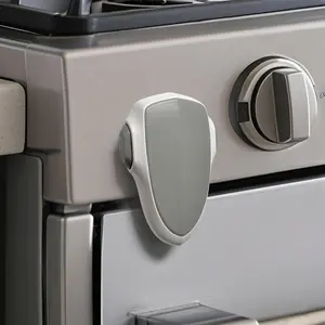 Child Proof Oven Lock Baby Safety Oven Door Lock  Toddlers no Tools Need or Drill Easy to Install (White)