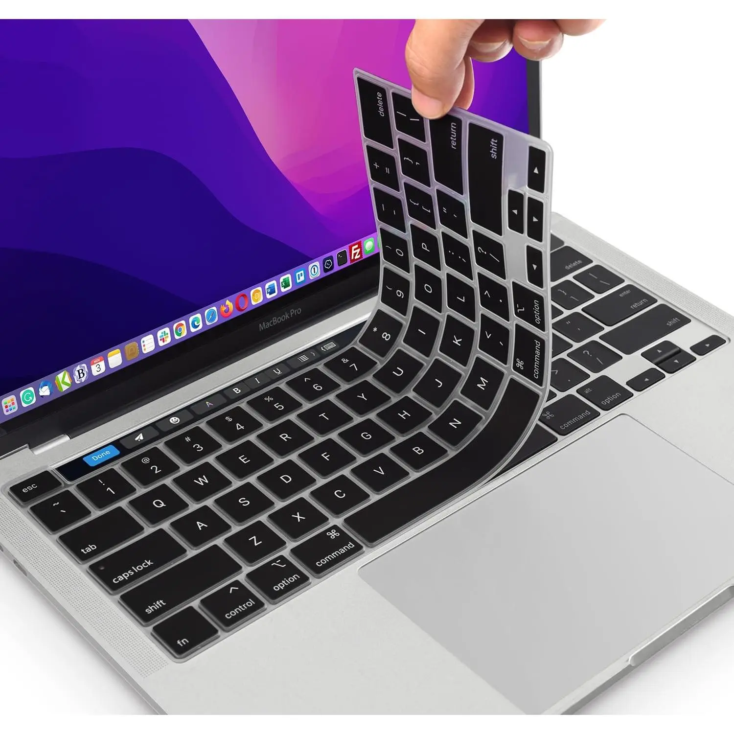 Keyboard Cover  for MacBook Pro 13 inch M2 2023, 2022 2021 2020 M1 A2338 A2289 A2251, MacBook Pro 13 inch Keyboard Protector, MacBook Pro 16 2020 2019 A2141 Protective