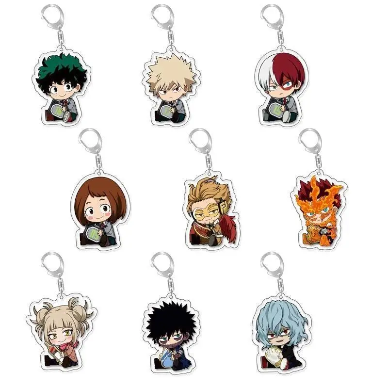 Japanese Anime My Hero Academia Acrylic Keychain - Bakugou Katsuki & Midoriya Izuku Cartoon Character Bag Pendant for DIY Hobby Supplies