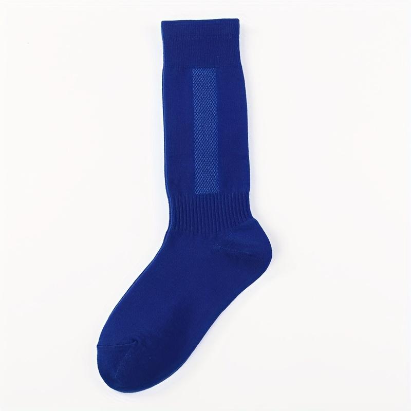 (New)1/3 Pairs Kids Knee-High Sports Socks - Breathable Mesh, High Elasticity & Moisture-Wicking, Solid Color Athletic Socks for Basketball, Football, School - Durable Polyester Boys & Girls Socks