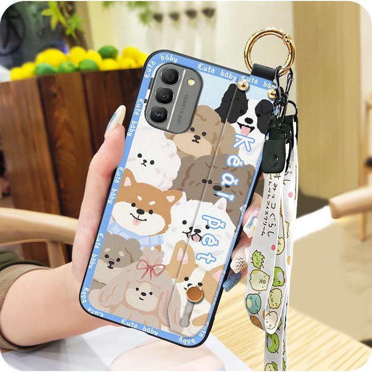 Waterproof ring Phone Case For Nokia G400 5G Durable protective Anti-knock Silicone Shockproof Wristband Cartoon Soft case Lanyard Dirt-resistant Kickstand Phone Holder Cute