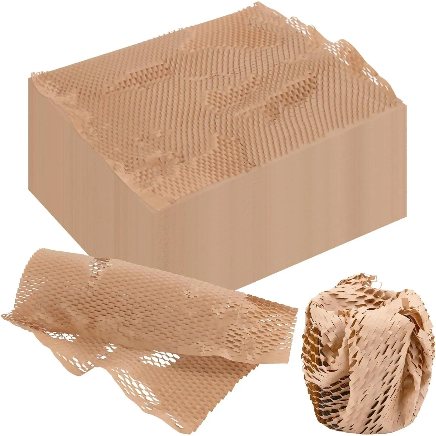 200 Sheets 15" x 12"  Packing Paper Wrap, Bubble Cushioning Wrap Brown  Packaging Cushioning Paper for Moving and Shipping