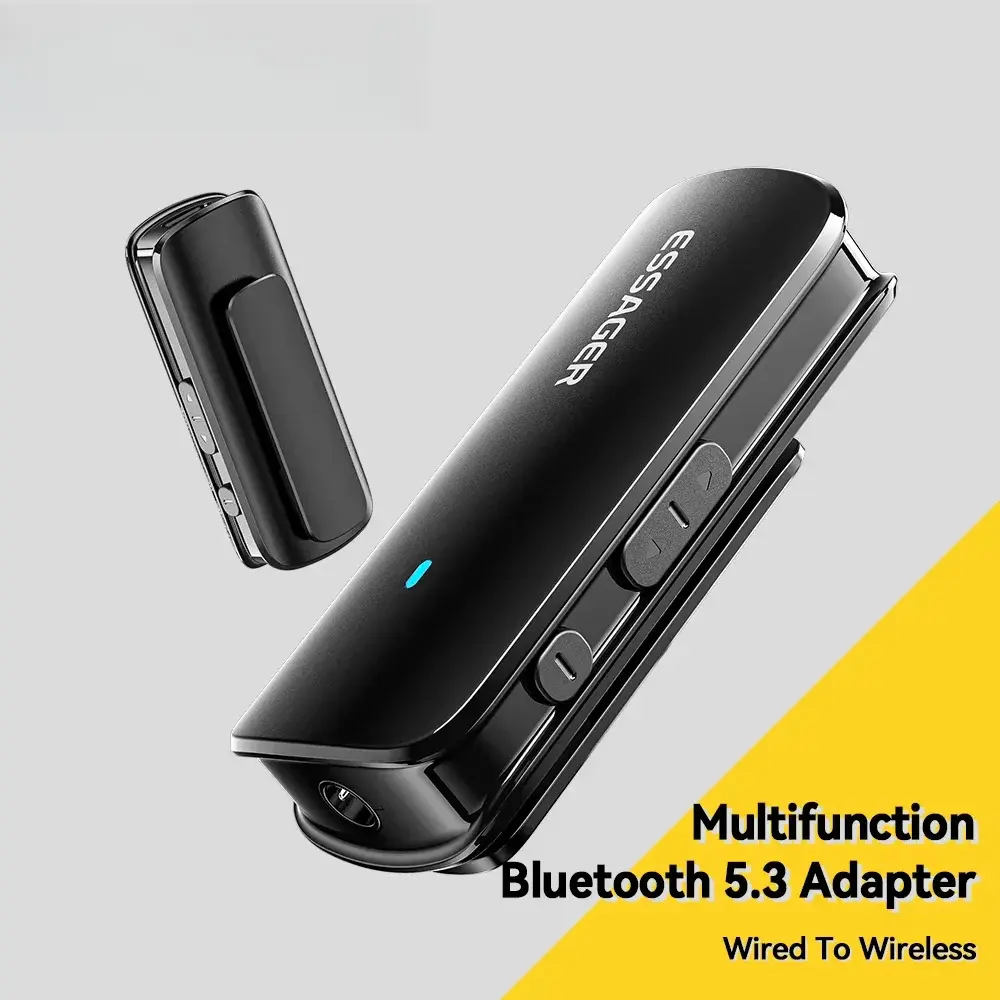 Multifunctional Bluetooth 5.3 Adapter 3.5mm Jack Aux Wireless Adapter Stereo for Earphones Phones TV Car Audio Receiver
