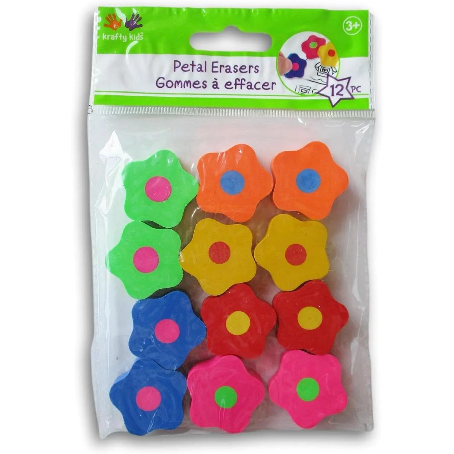 Cute Erasers for Girls - 12 Pack Flower Erasers Spring Erasers Valentines Erasers for  1 inch