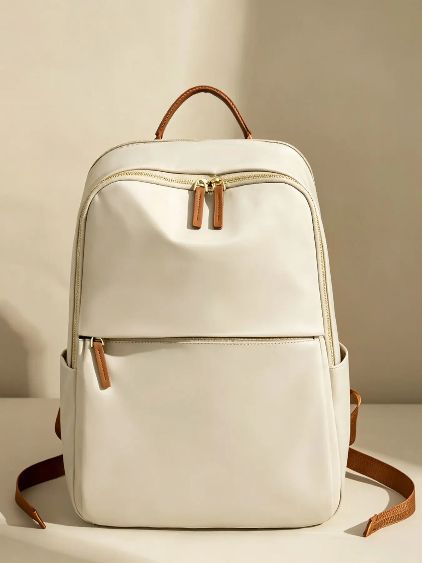 Women's Waterproof Nylon Laptop Backpack, 16-Inch Laptop Compatible, Large Capacity Dual Shoulder Bag, Casual Work School Travel Commute Daily Use