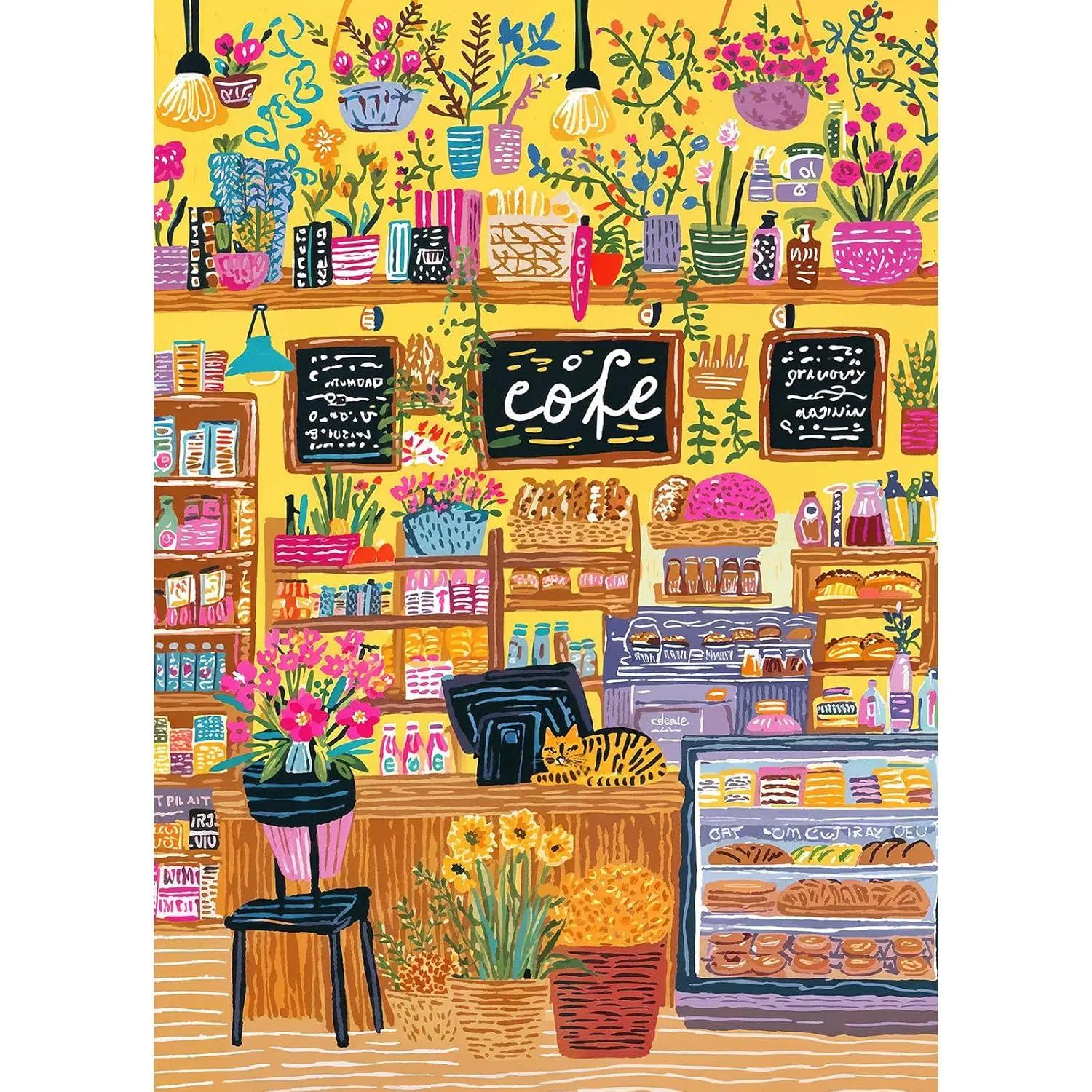 Puzzles for Adults 1000 Pieces, Jigsaw Puzzle for Adults, Fun Challenging Puzzle, Cozy Coffee Shop Puzzles Game, Interlock Perfectly No Dust, Gifts for Easter Mothers Day