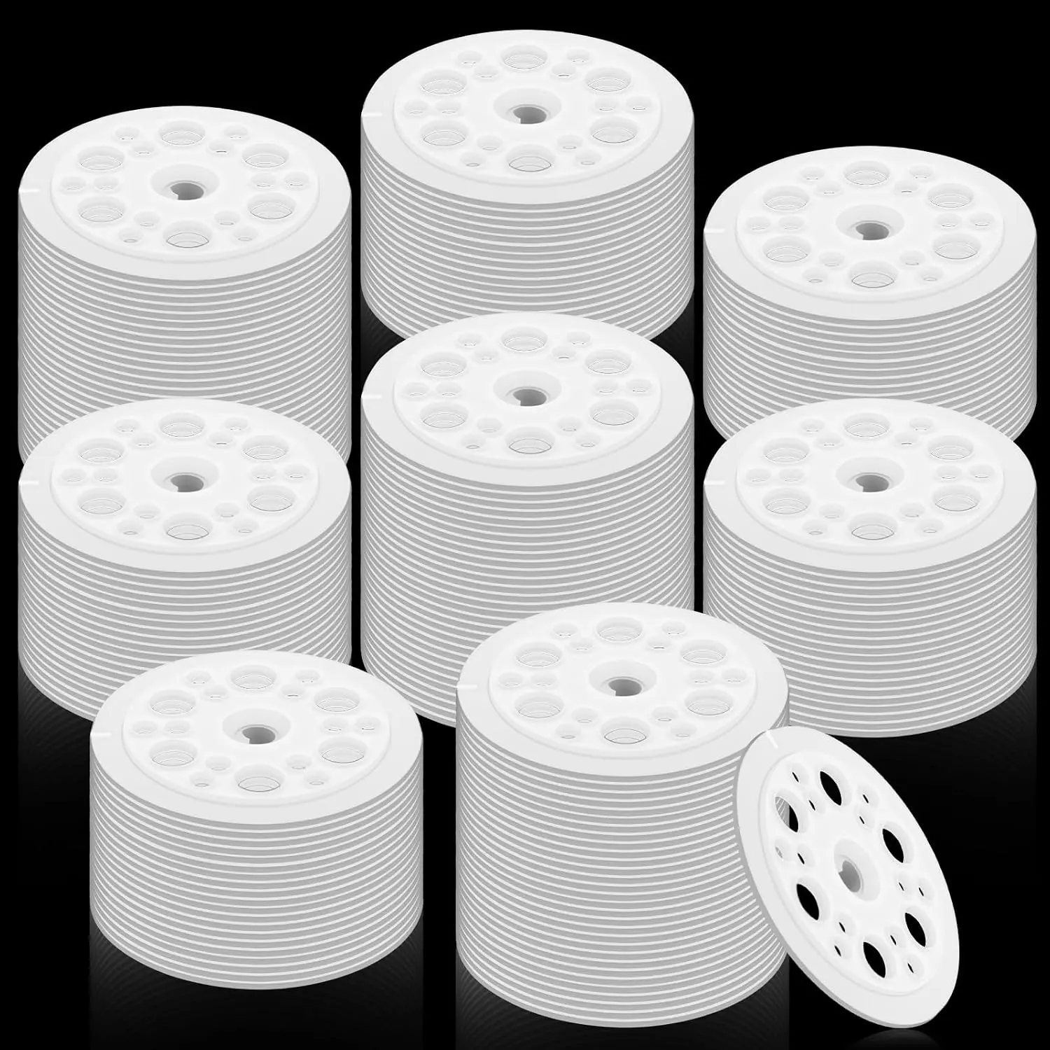 800 Pcs 46mm White Plastic Polypropylene Washers, Foam Board Load Spreading Fasteners for Fixing and Fastening Rigid Foam Insulation Board Panels
