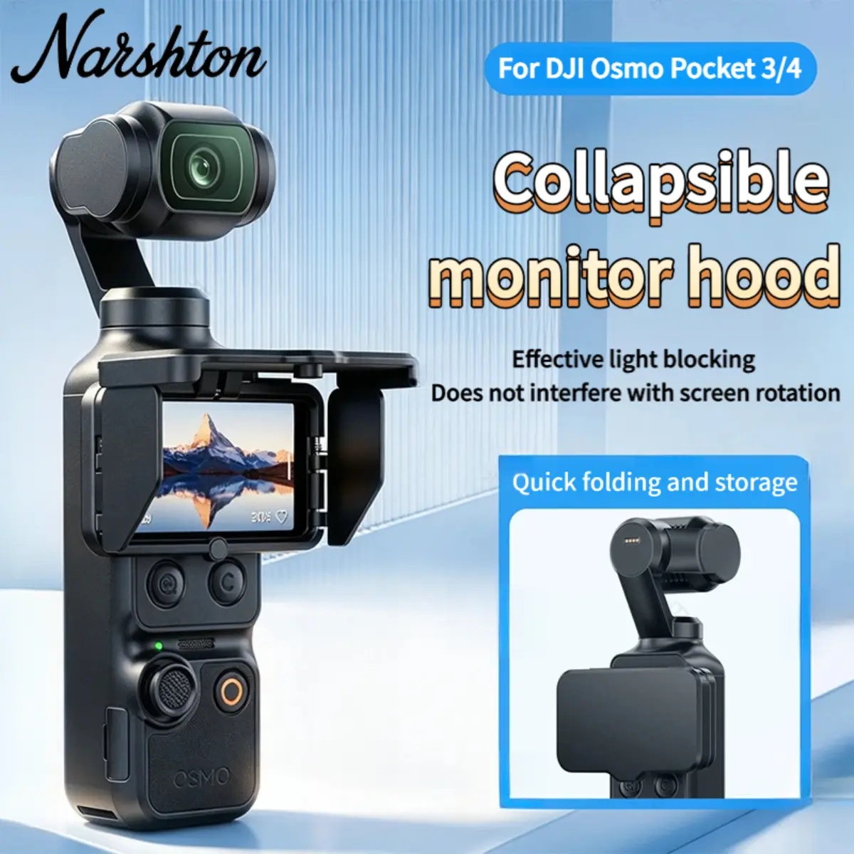 DJI Pocket 3/4 Accessories Bundle - Screen Protector, NFC Light Blocker, Fabric Cover for Cordless Gimbal Users