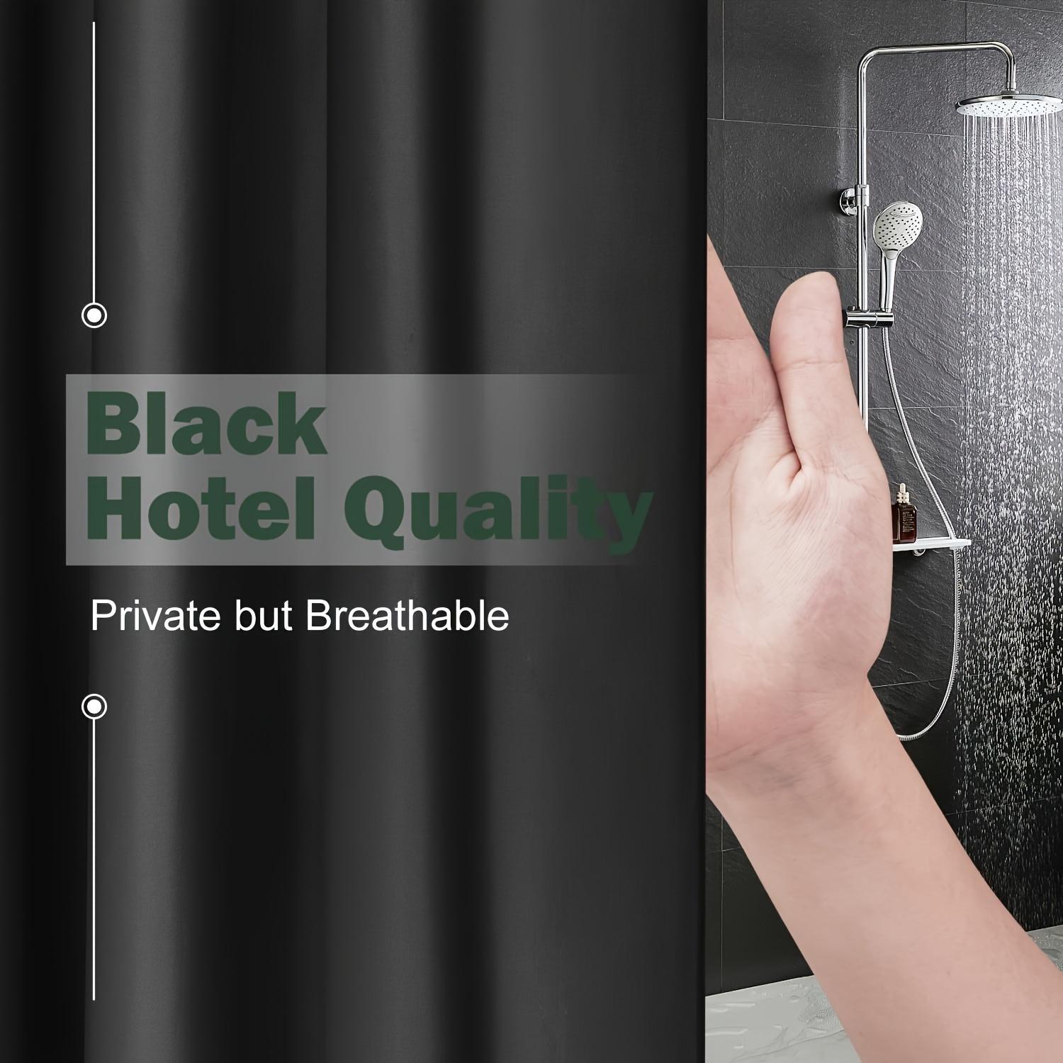 Solid Color Waterproof Shower Curtain, 1 Count Large Size Modern Simple Bathroom Accessory, Bathroom Decorative Curtain with Hooks, Bathroom Accessories for Home Use