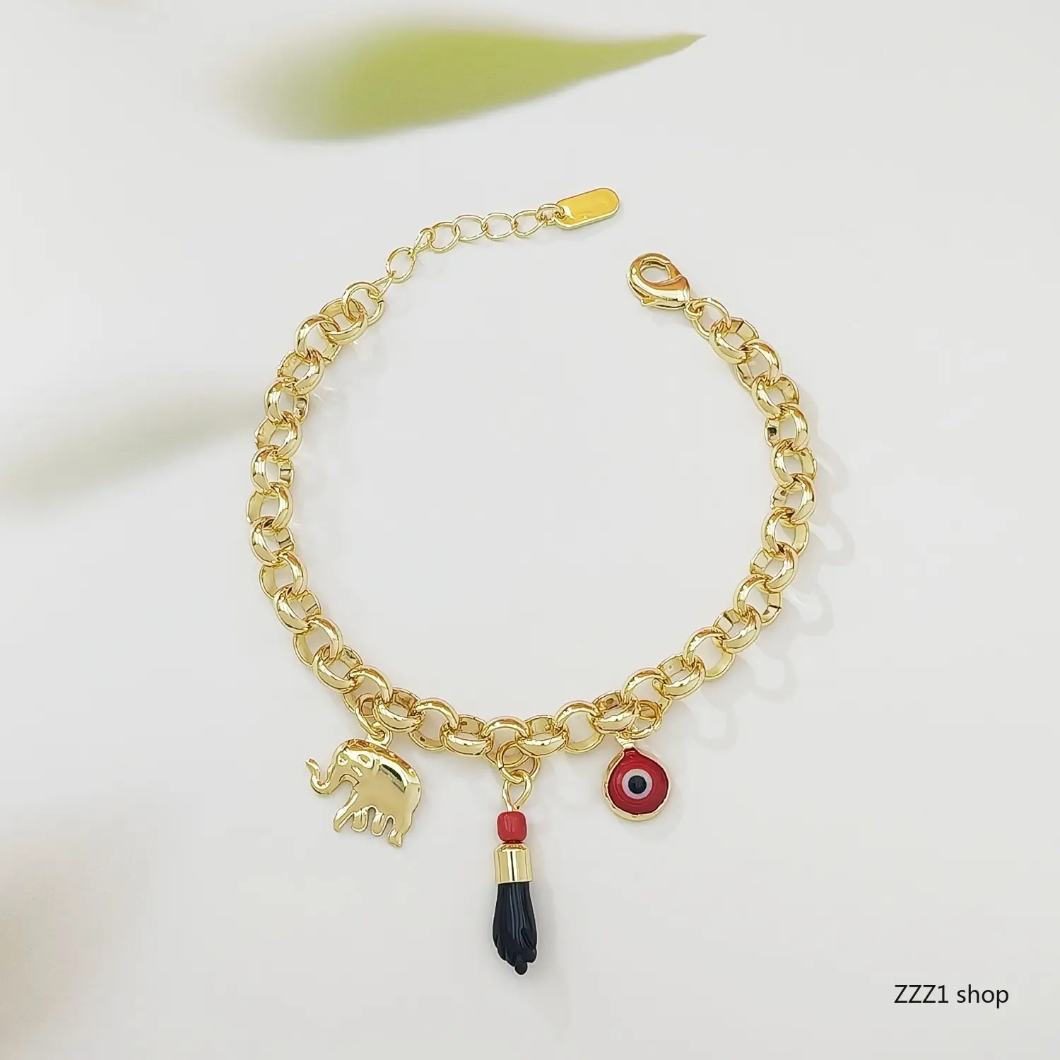 Boho Style Woven Sporty Wristband with Lucky Elephant Charm - Unisex Ethnic Bead Accessory, Animal-Themed All Seasons Gift for Friends