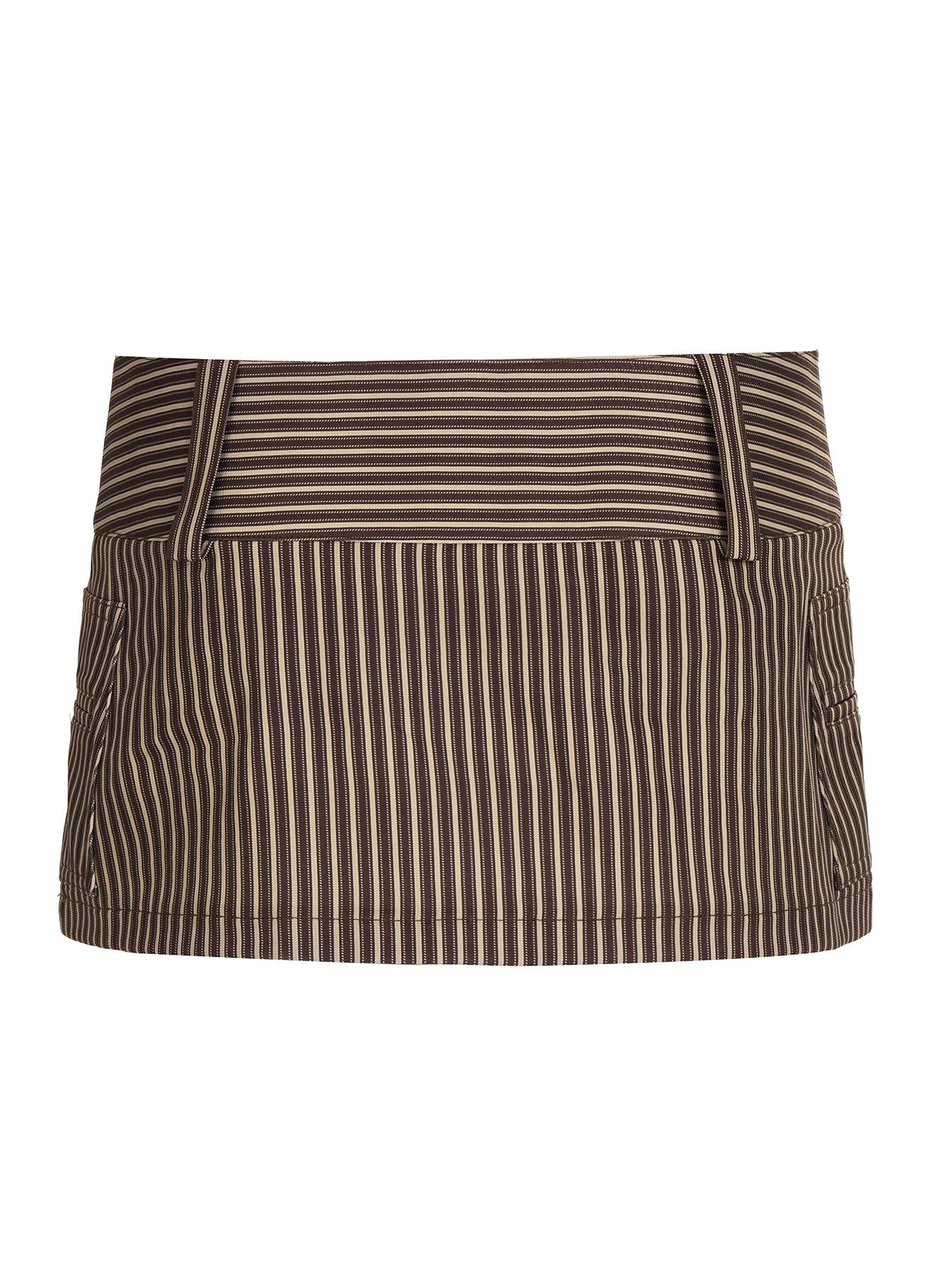 Women's Striped Print 2 in 1 Skirt, Y2K Casual Fashion Mini Skirt for Daily Wear, Ladies Bottoms for All Seasons