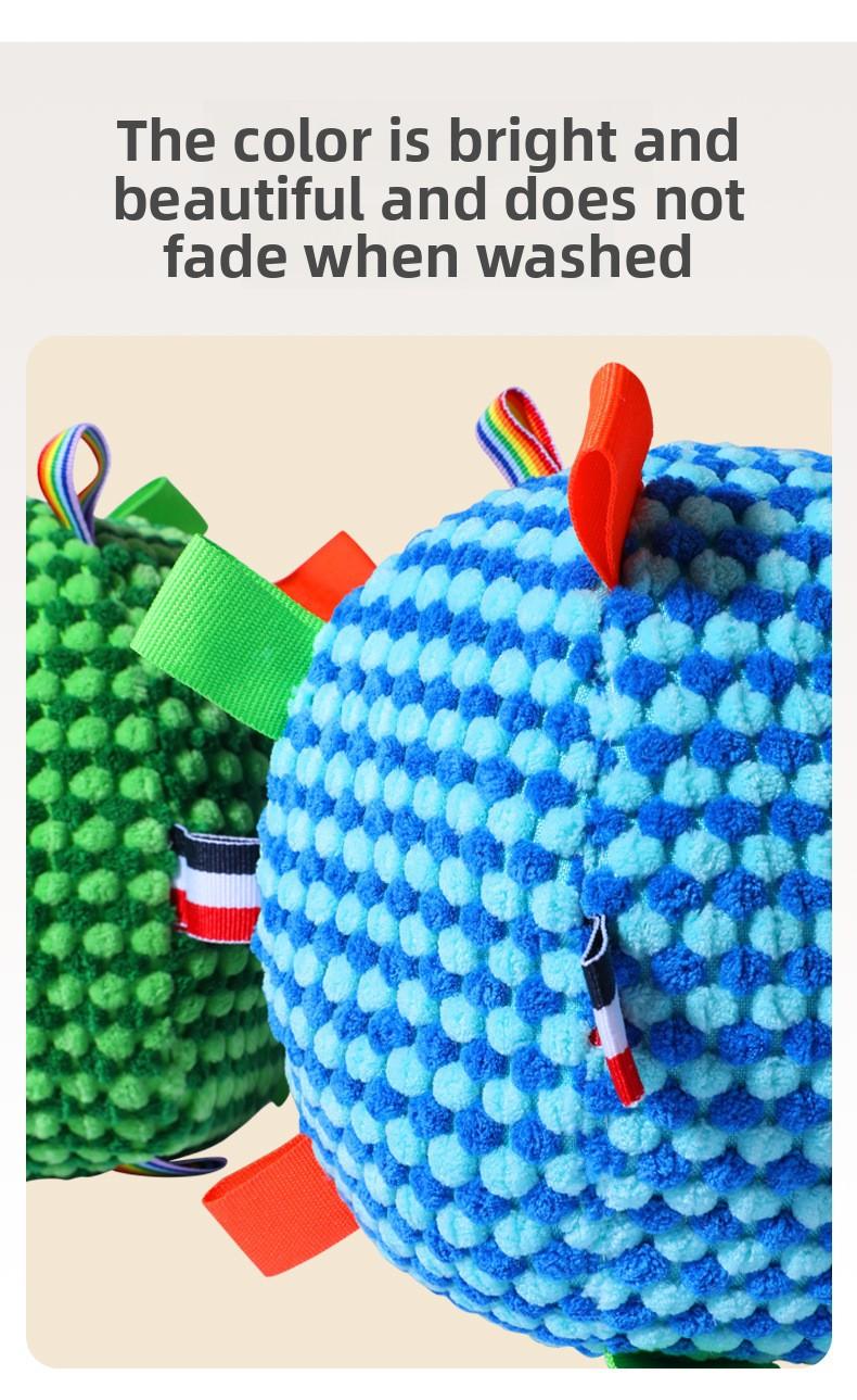 Pet Toy Ribbon Sound Ball, Dog Toy, Interactive Bell Rolling Ball for Teasing and Throwing, Pet Toy, Cat Teething Toy