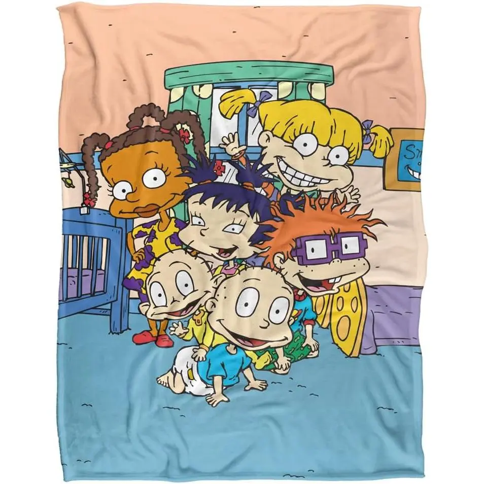 Rugrats Character Group Silky Touch Super Soft Throw Blanket, Soft Fluffy All Season Throw Blanket, Lightweight Cozy Bed Cover for Sofa Bedroom Travel, Perfect Warm Gift for Birthday Christmas for Adults Kids