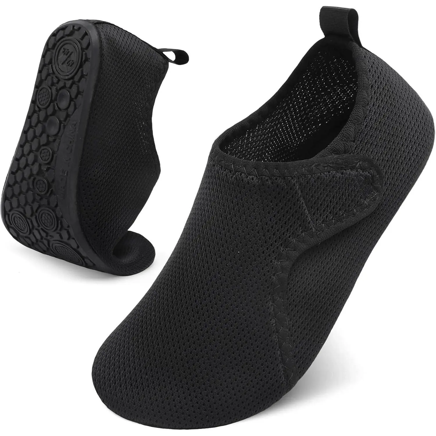 Women's & Men's Quick-Dry Water Shoes - Lightweight, Breathable, Non-Slip Slippers with Rubber Sole, Barefoot-Inspired Design, Slide Sandals for Beach, Pool, Surf, Bootie Slippers, Wide Clogs, Water Sports, Pool Beach Surf, Elastic Upper