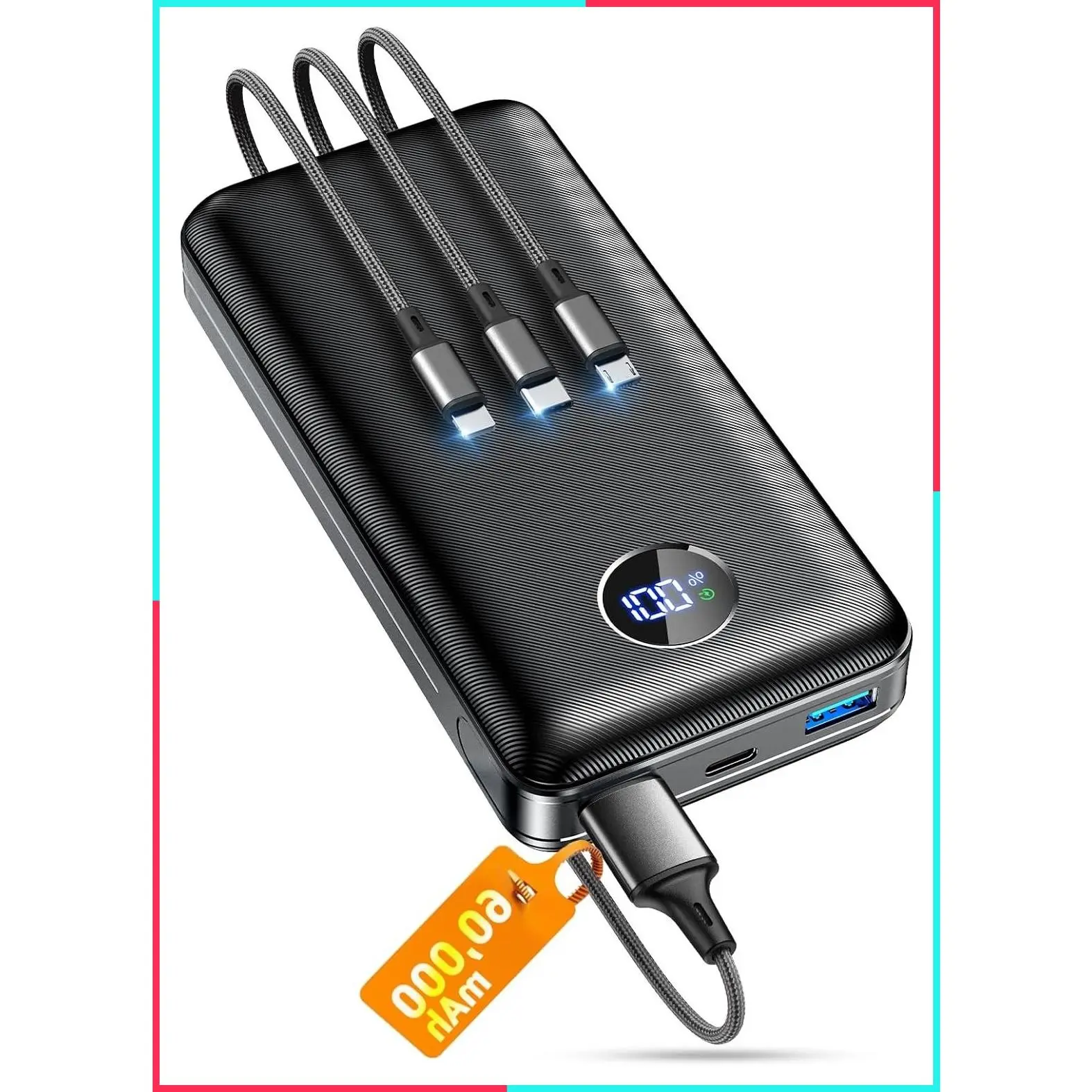 60000mAh Portable Charger Power Bank, 22.5W PD Fast Charging Battery Pack