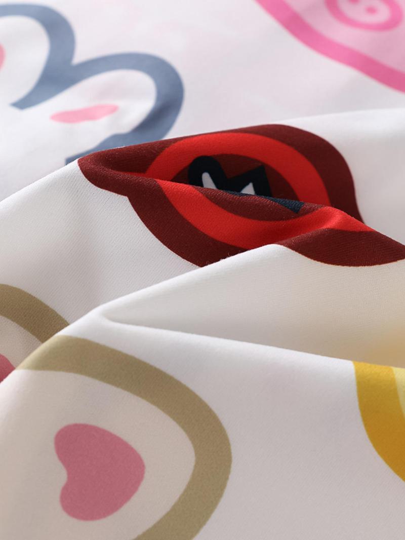 Women's Cartoon Print Short Sleeve Top & Shorts Pyjama, Casual Comfy Top & Shorts Pj Set, Ladies Sleepwear for All Seasons, Loungewear, Pajamas