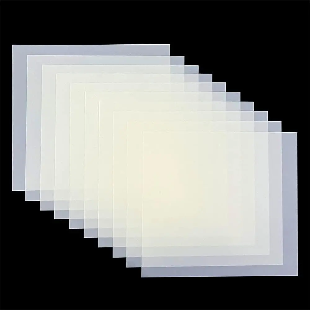 10 count 7 Mil Blank Mylar Stencil Sheets, 12 x 12 Inches Templates Material,  Accetate for Crafts, Clear Plastic Sheets for Stencils