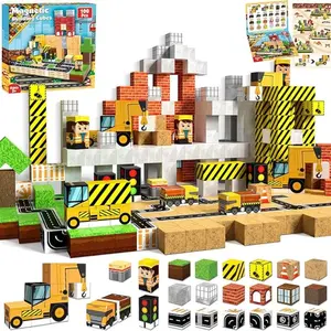 Magnetic Building Blocks Mining Field Set, Engineering Construction Kit, Unisex Building Toy, Zh010 Model, Bricks & Parts