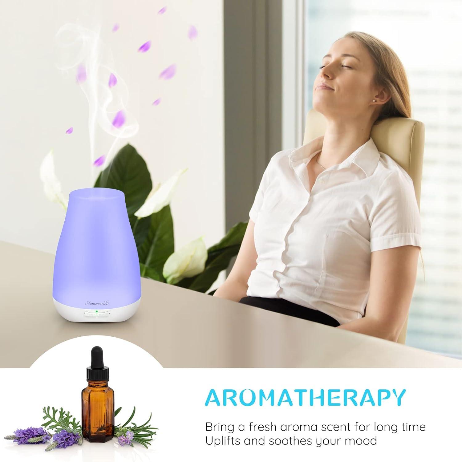 Colorful Aromatherapy Diffuser - 100ML, Adjustable Mist & Auto Off, Perfect for Travel, Office & Bedroom