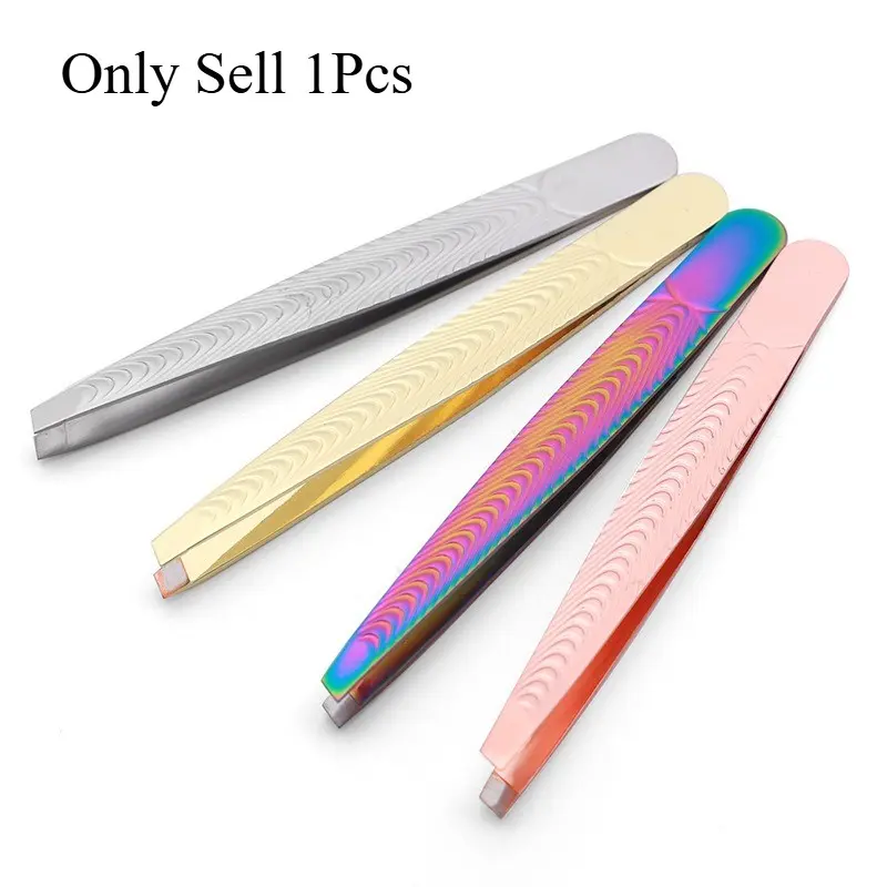 Professional Eyebrow Tweezer Trimmer, Stainless Steel Hair Plucker for Men & Women, Beard & Eyelash Remover, Makeup Tool for Face Care, Home Beauty Tool
