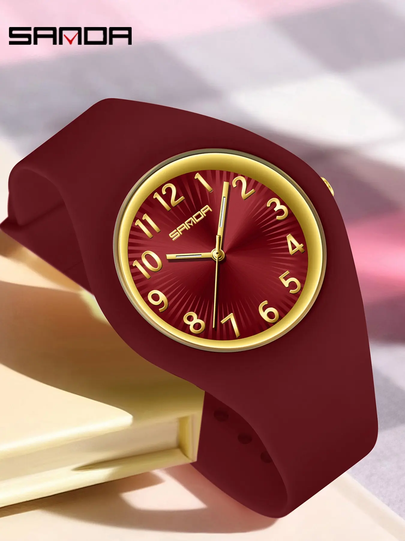 Ultra-Thin Quartz Analog Watch with Silicone Strap, Waterproof & Luminous Design Ideal for Exams, Casual Style for All Seasons