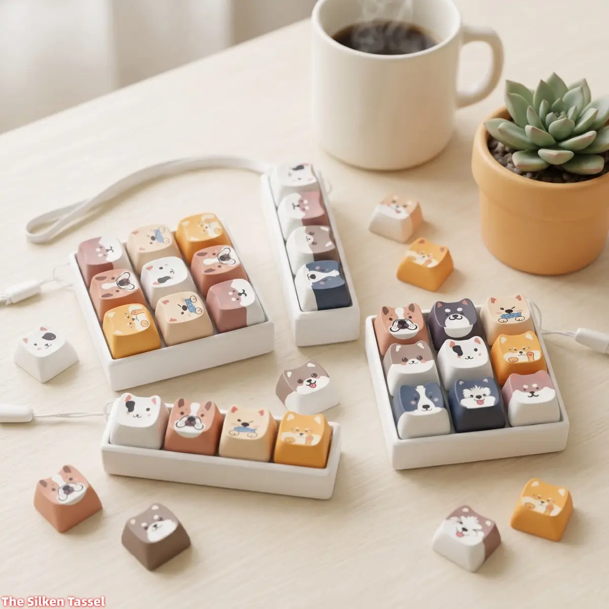 Shiba Inu cute puppy sublimation keycap 3D printing base decompression keys small mechanical keyboard removable keycap