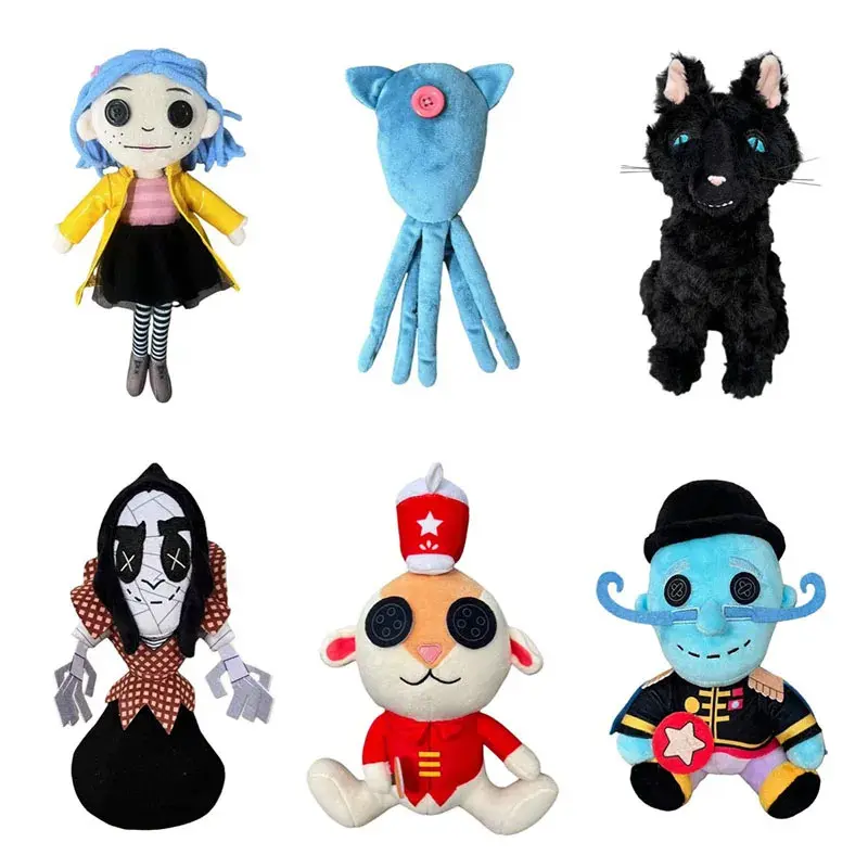 New Coraline Plush Stuff Cartoon Figure Kawaii Doll Soft Pillow Ugly Kids Cute Collectible Dolls Decoration Toys Birthday Gifts