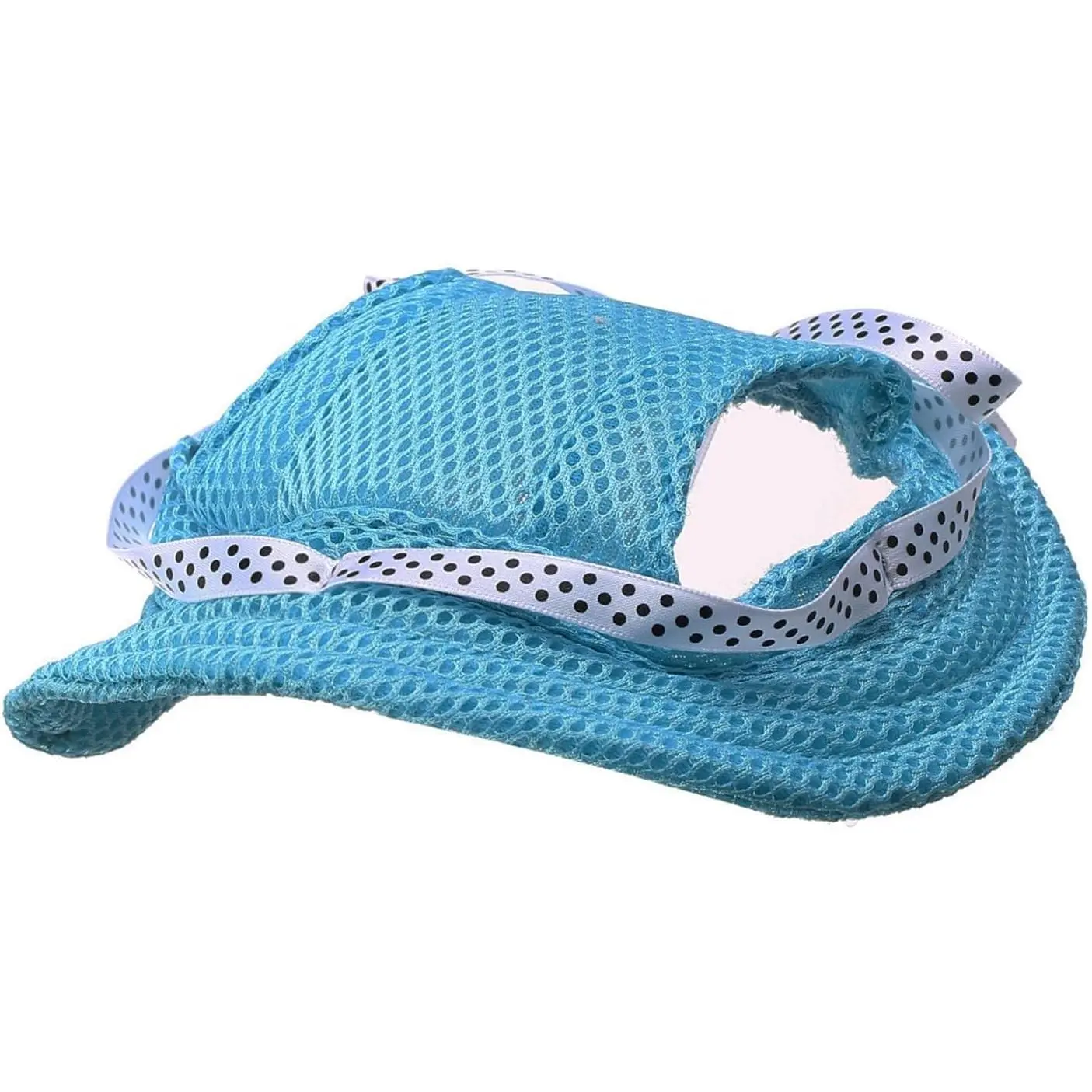 Princess Hat Visor Hat Pet Dog Mesh Porous Sun Hat with Ear Holes  Small, Extra Small Dog Teddy, Pug, Chihuahua, Shih Tzu, Yorkshire Terriers, Papillon Blue S