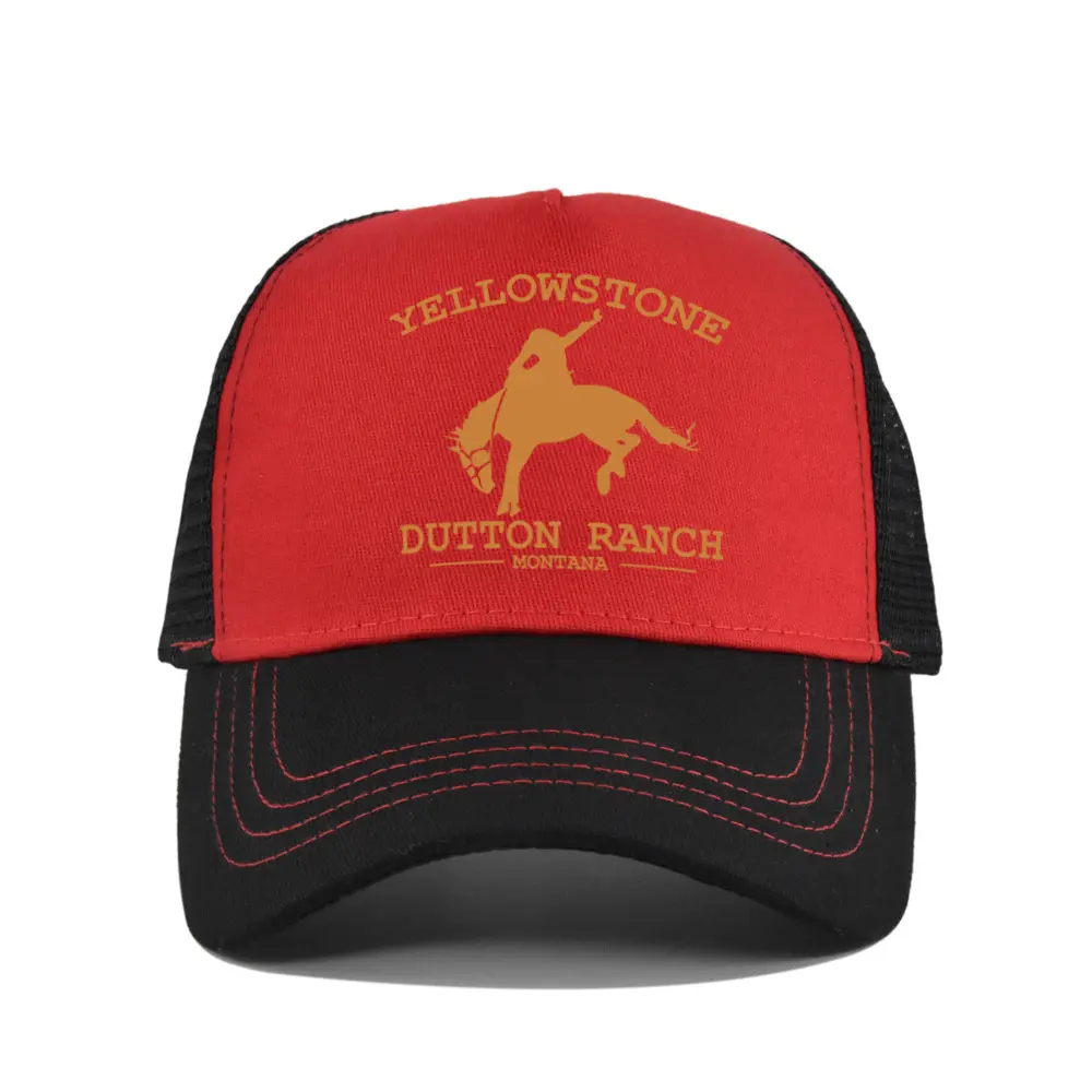 Best-selling Yellowstone baseball cap, screen-printed Yellowstone mesh cap, printed duckbill cap, unisex washable breathable sun hat Best-selling Yellowstone baseball cap, screen-printed Yellowstone mesh cap, printed duckbill cap, unisex washable breathable sun hat