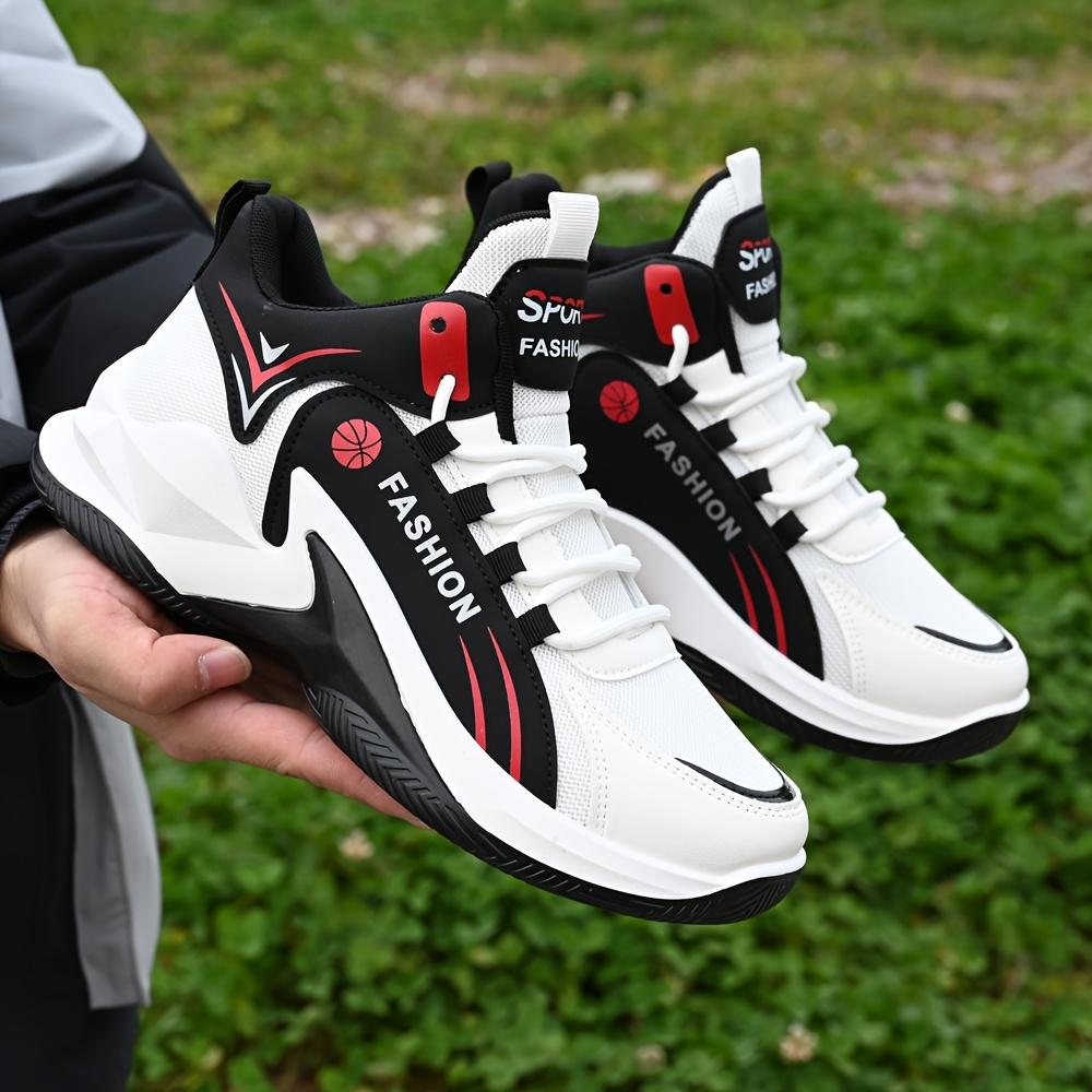 UYCEKK New Spring Basketball Shoes for 2026, Casual Sports Sneakers, White High-Top Outdoor Trendy Shoes, Breathable And Fashionable Summer Footwear for Men.
