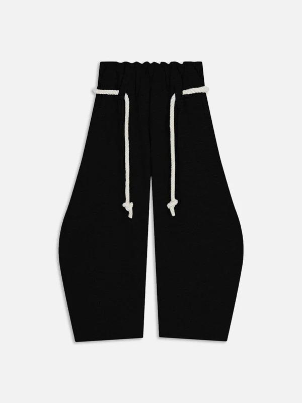 YYK High Waist Baggy Wide-Leg Sweatpants with Pockets Drawstring Elastic Waist Casual Streetwear Vintage Streetwear Joggers for men and women