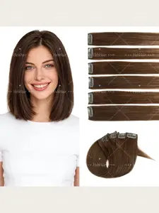 30g 6pcs Clip-In Hair Extensions, Straight Real Hair, Natural Invisible, Add Volume, Easy to Install, Daily Hair Extensions