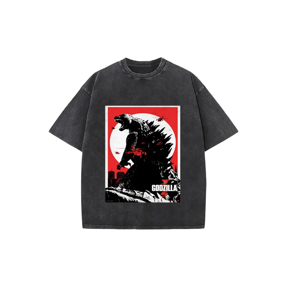 Casual Style, Men's T-Shirt, Godzilla Graphic Design, Summer Wear, Gift For Movie Fans