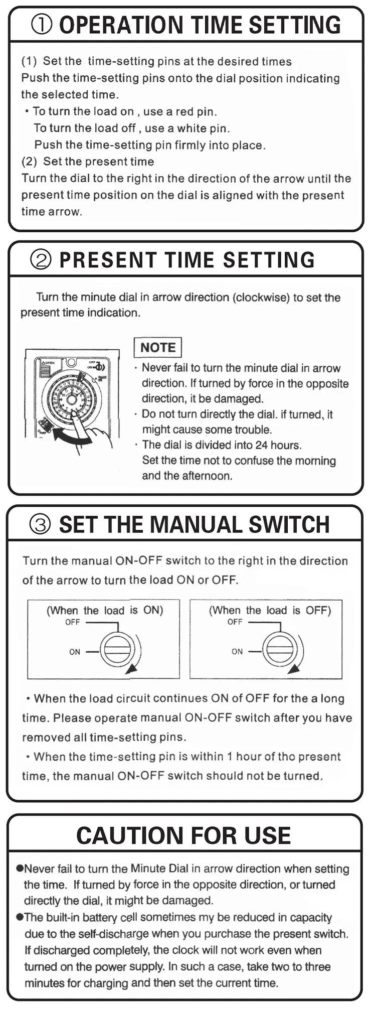 TB-330/TB-330R 30A 250VAC Black Mechanical Timer Switch Din Rail Programmable Timer switch Time Controller